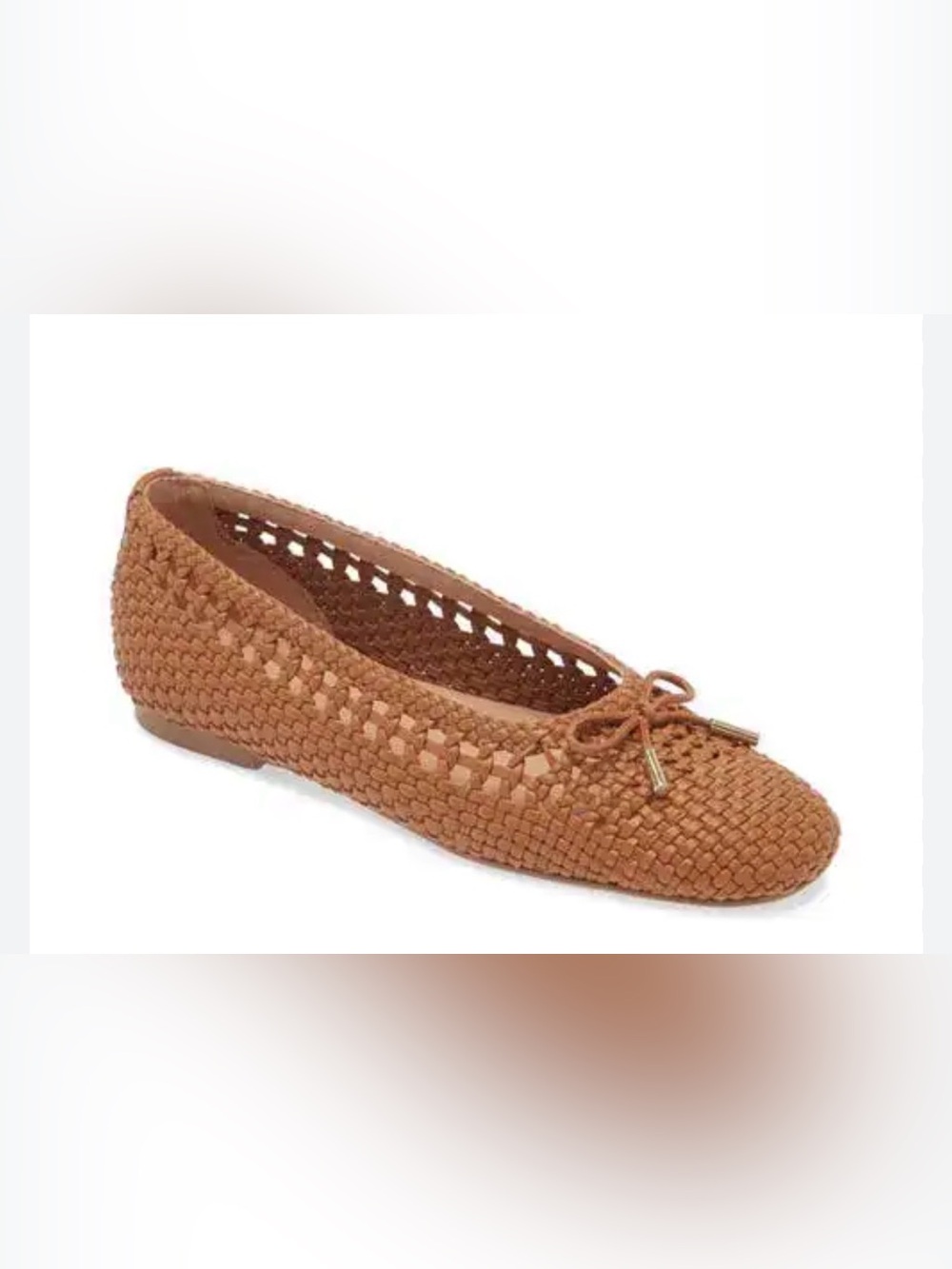 Nordstrom Elsie Weave Ballet Flat With Decorative Bow Size 11